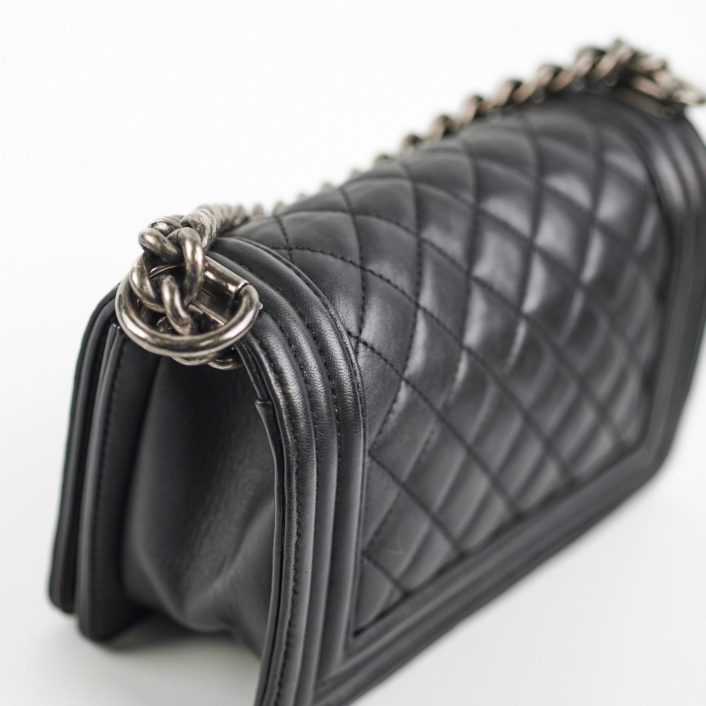 Chanel Small Boy Black Lambskin - Series 19