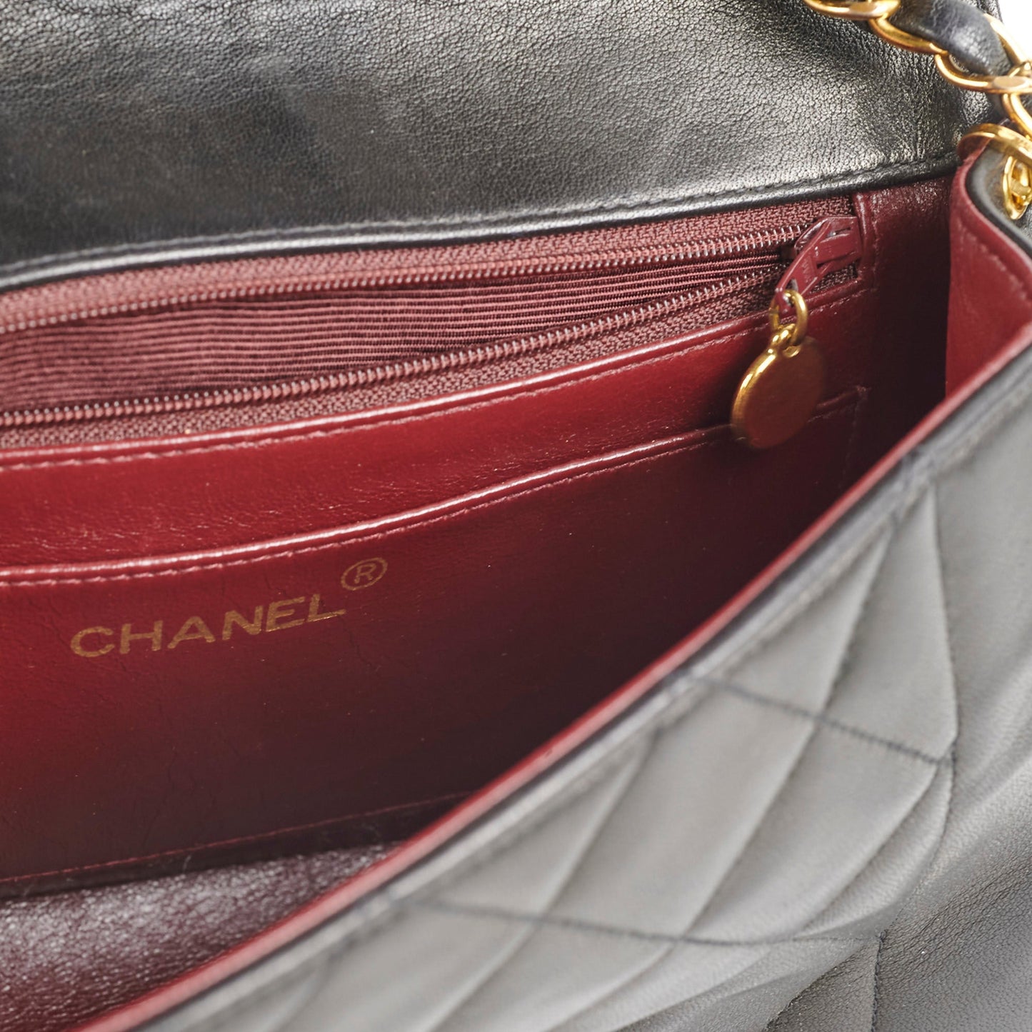 Chanel  Small Diana Lambskin Black - Series 3