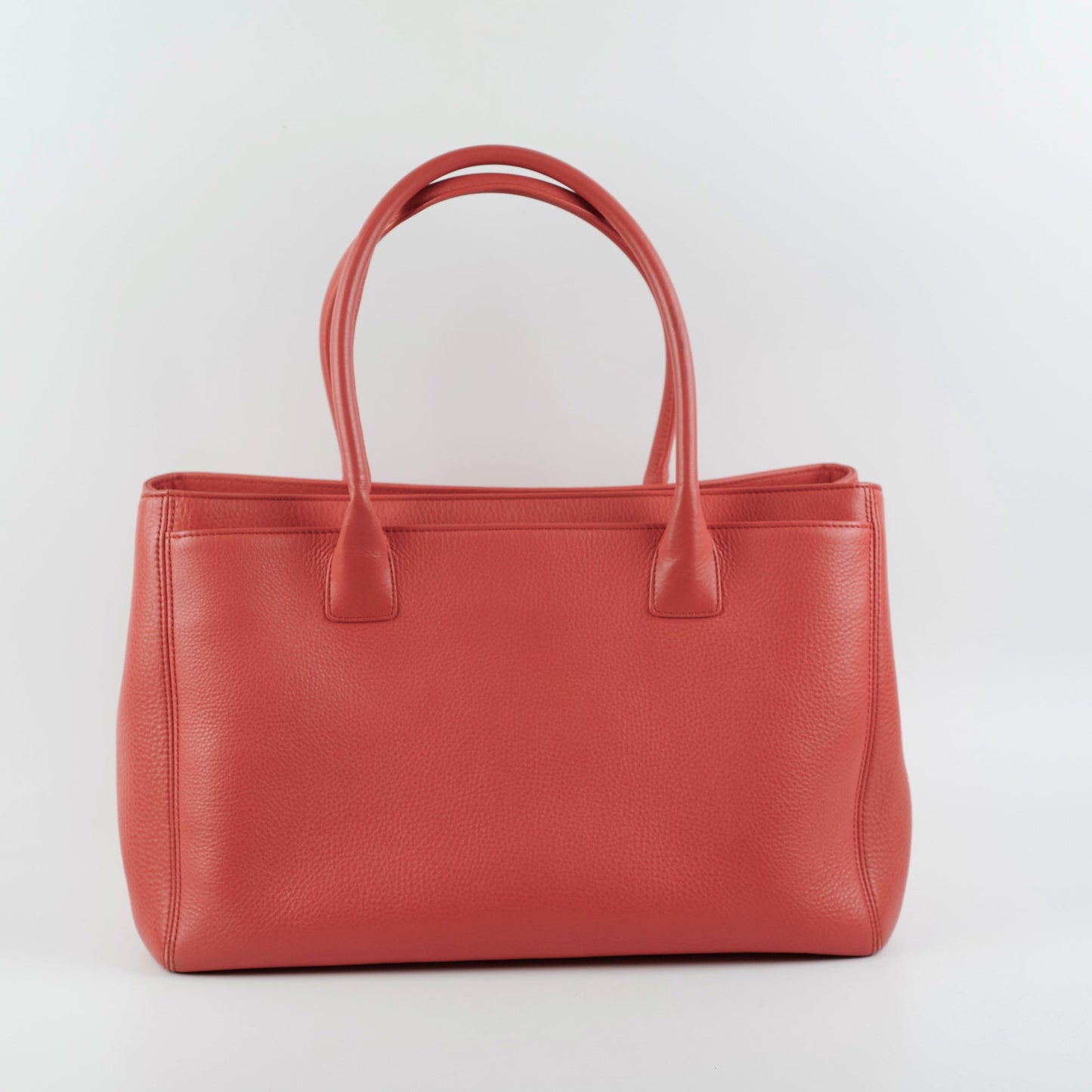 Chanel Medium Cerf Tote Coral Pink Calfskin