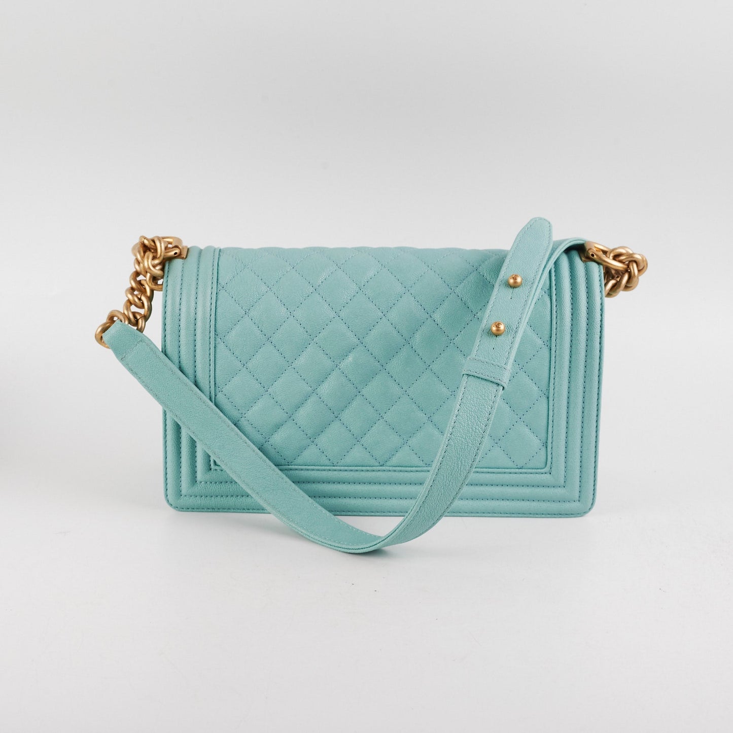 Chanel Caviar Old Medium Boy Blue  - 26Series
