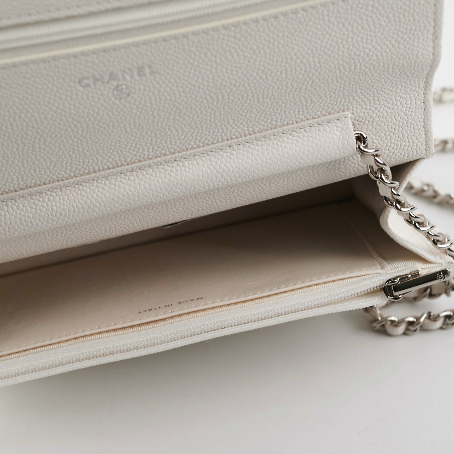 ITEM 6 - Chanel Wallet On Chain WOC Caviar White