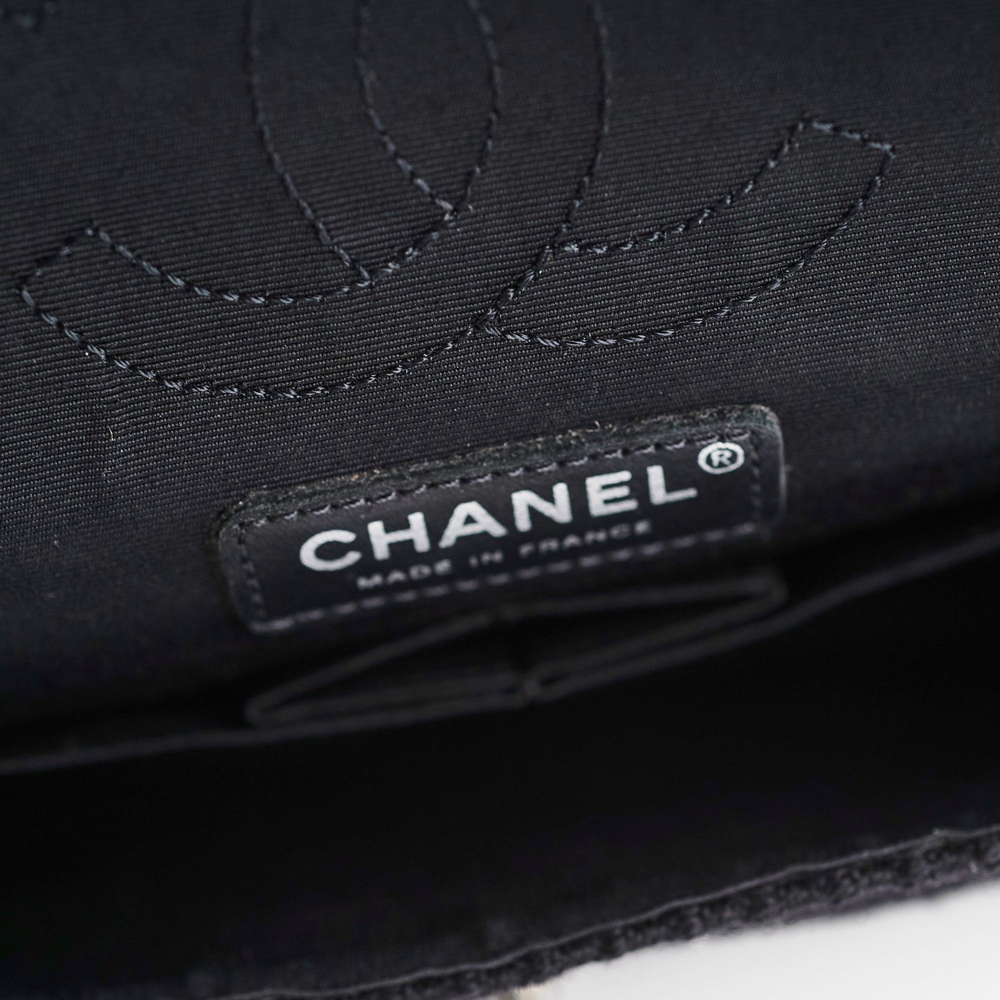 Chanel Seasonal Medium/Large Tweed Crystals Black
