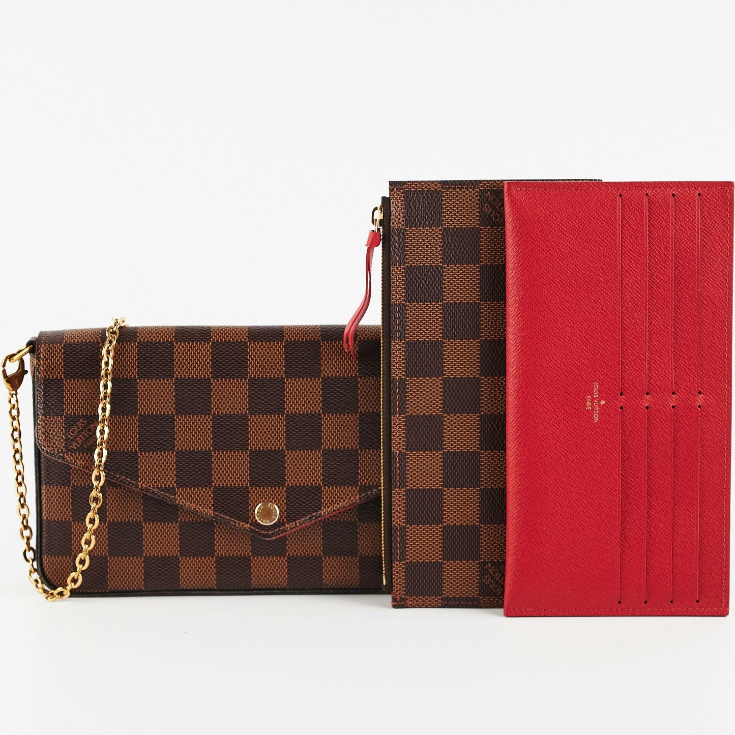 Louis Vuitton Pochette Felicie Damier Ebene Crossbody Bag