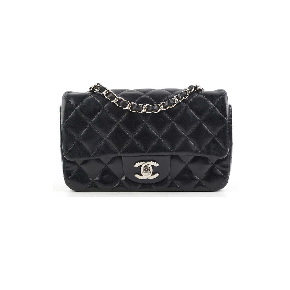 Chanel Mini Rectangular Lambskin Black