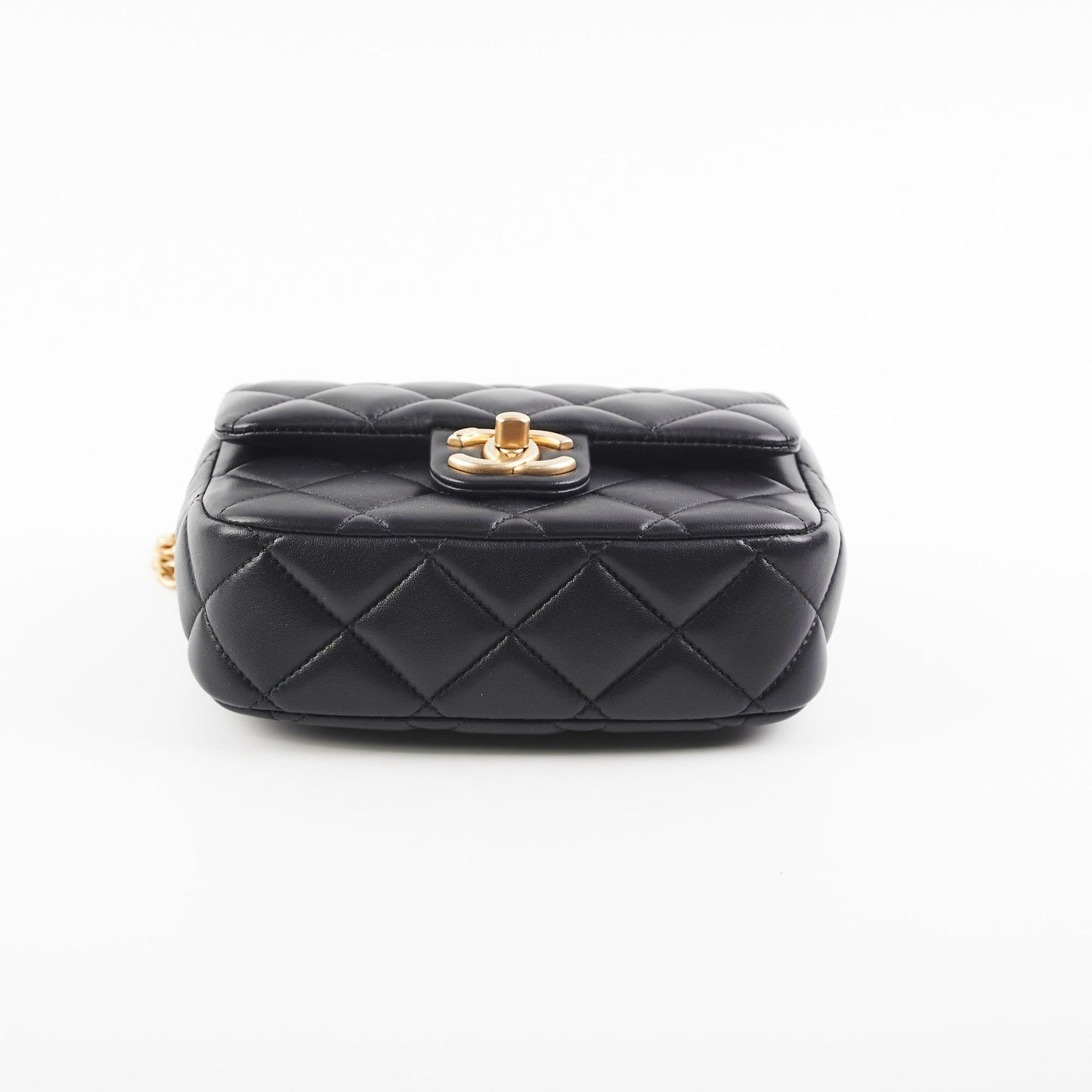 Chanel 23P Mini Square Bag Lambskin Black (Microchip)