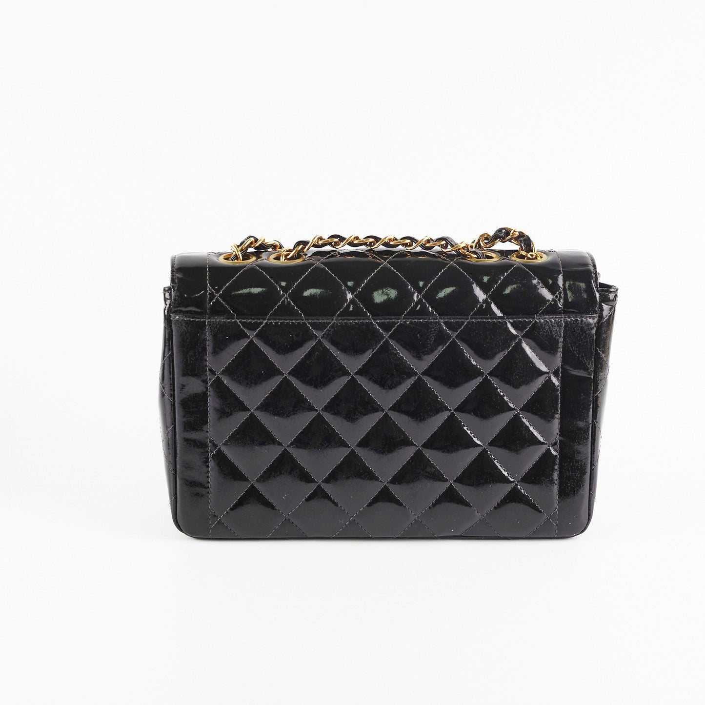 Chanel  Patent Black Flap Bag