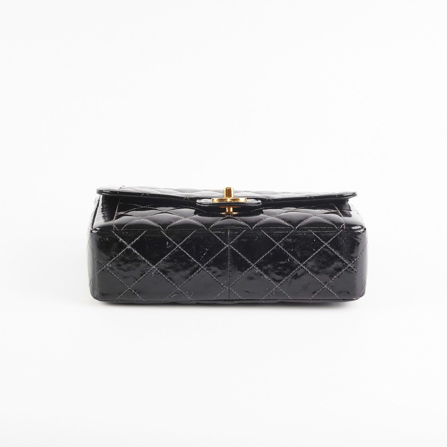 Chanel  Patent Black Flap Bag
