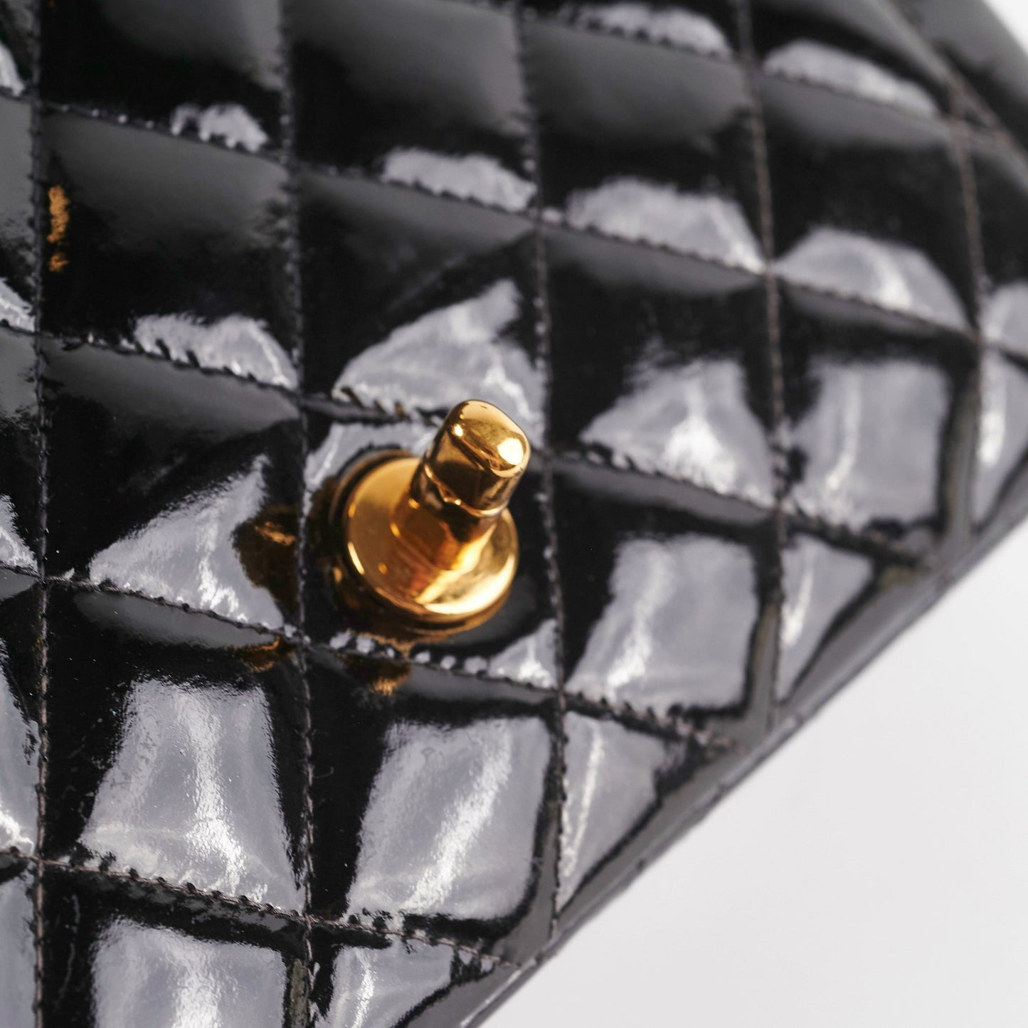 Chanel  Patent Black Flap Bag