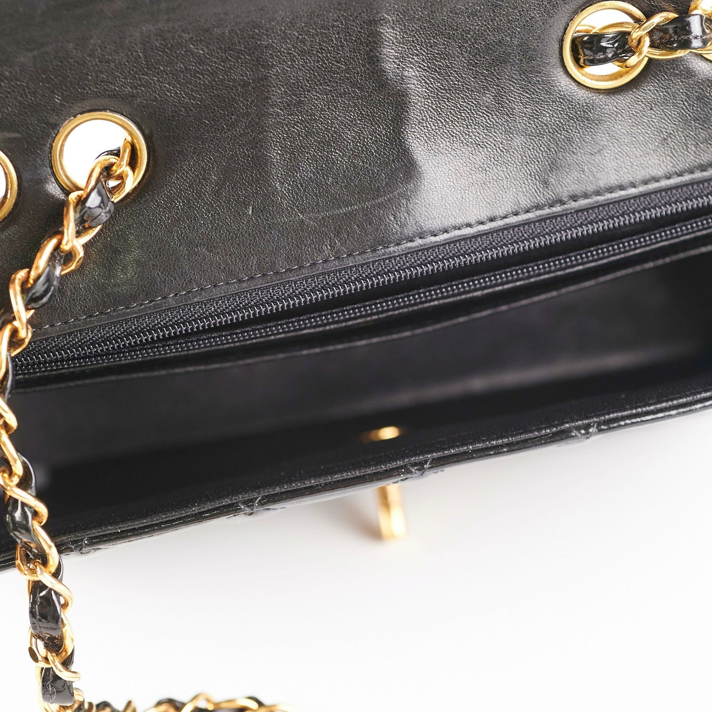 Chanel  Patent Black Flap Bag