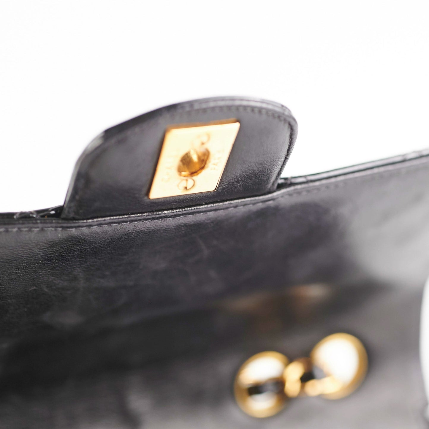 Chanel  Patent Black Flap Bag
