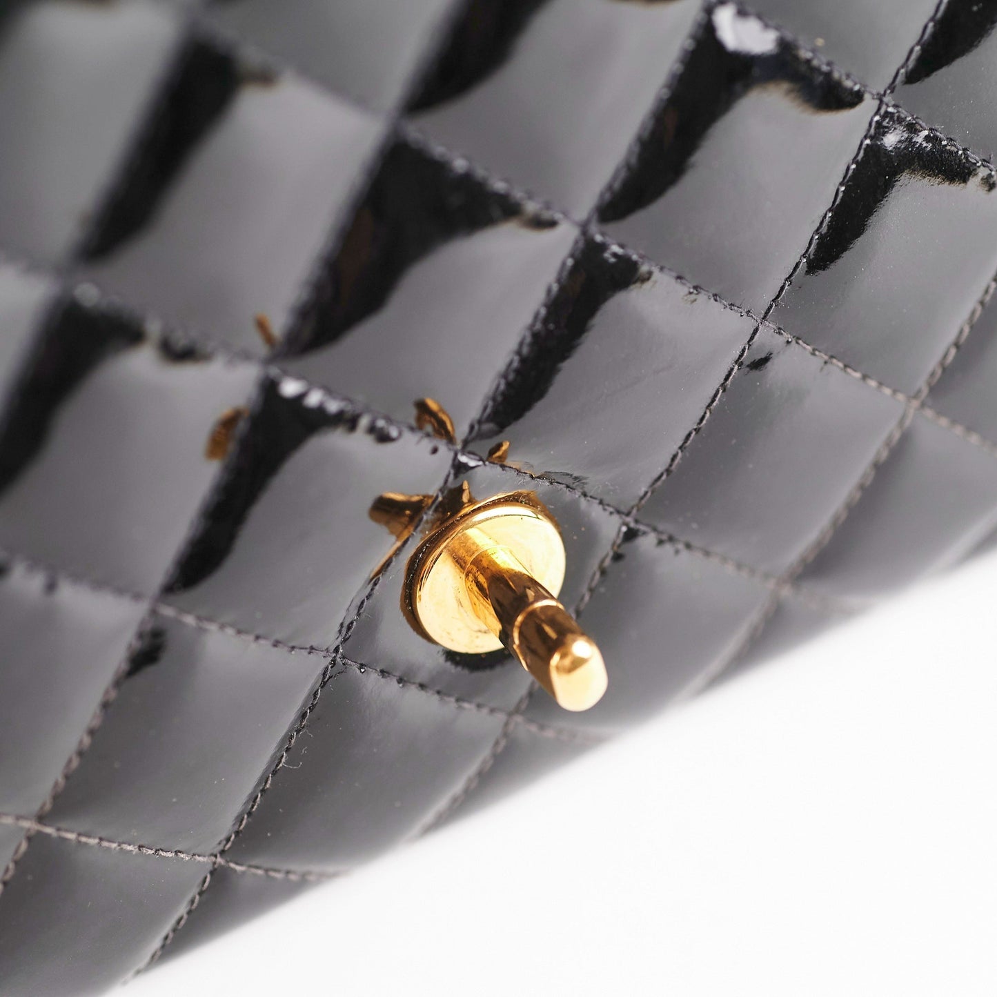 Chanel  Patent Black Flap Bag