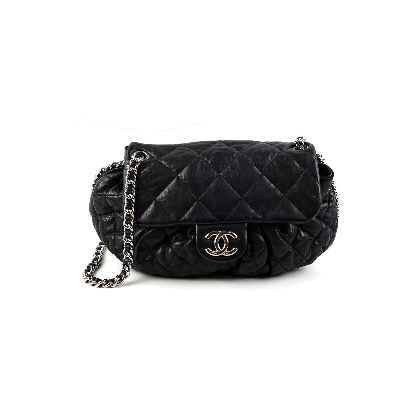 Chanel Black Matelasse Chain Shoulder Bag