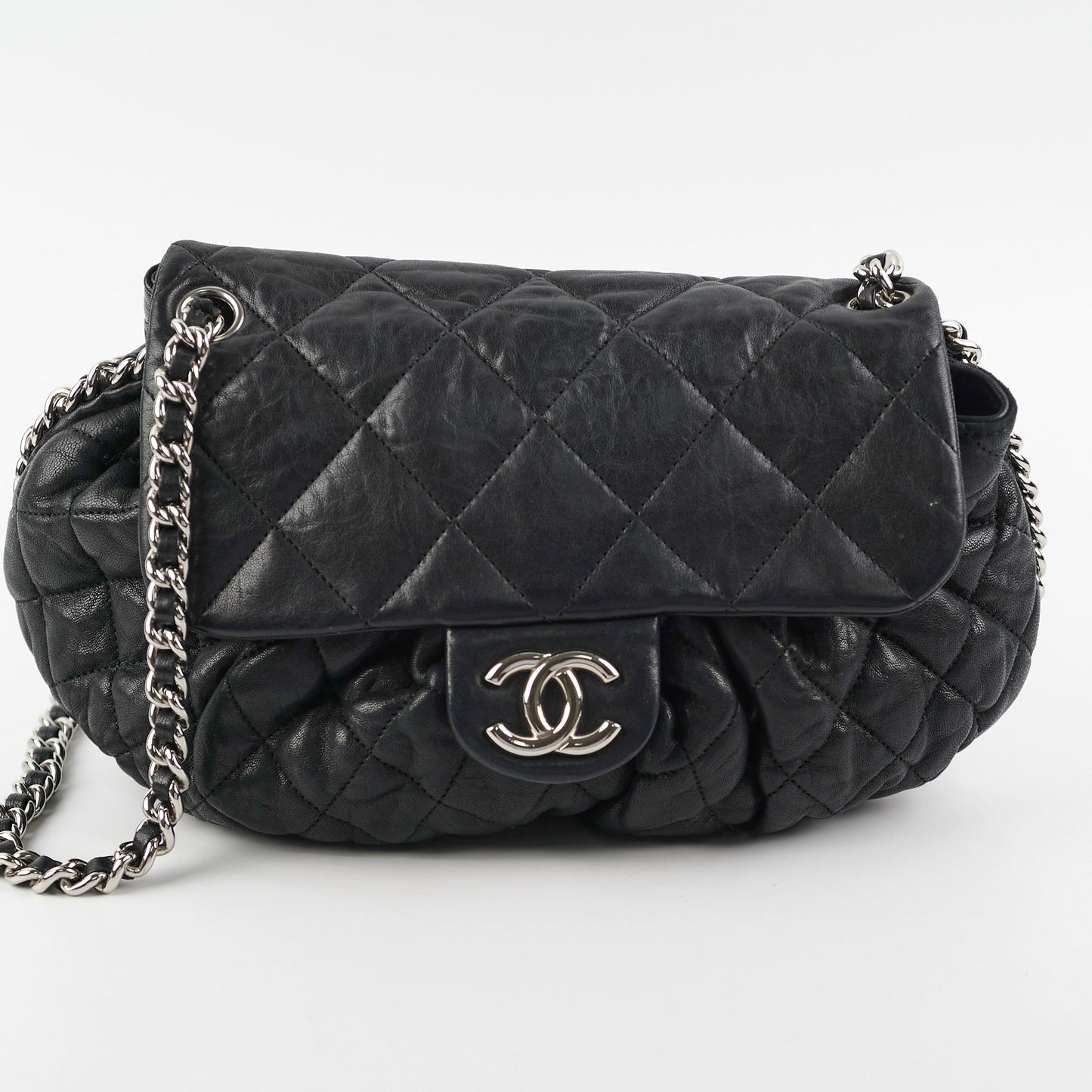 Chanel Black Matelasse Chain Shoulder Bag