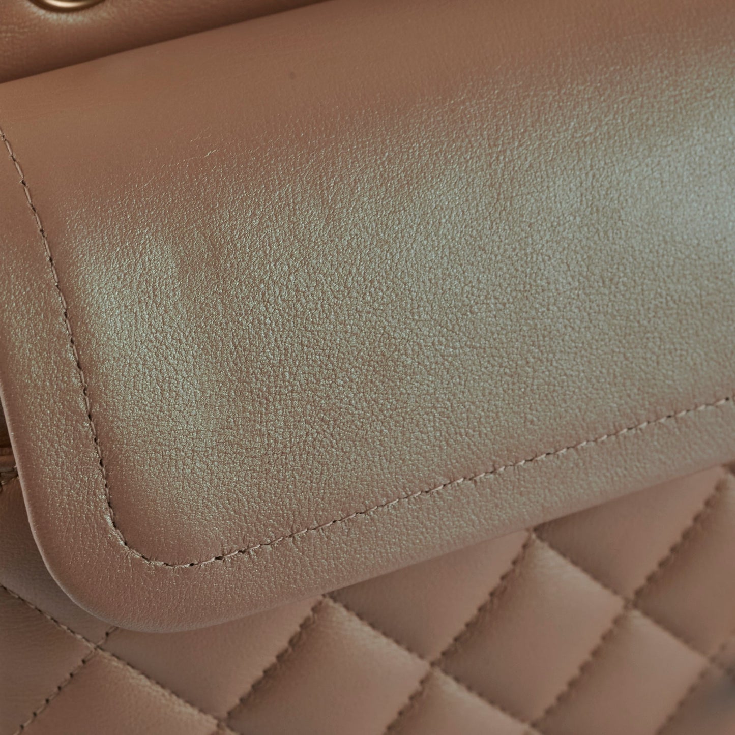 HOLD -Chanel Medium/Large Double Classic Flap Iridescent Beige