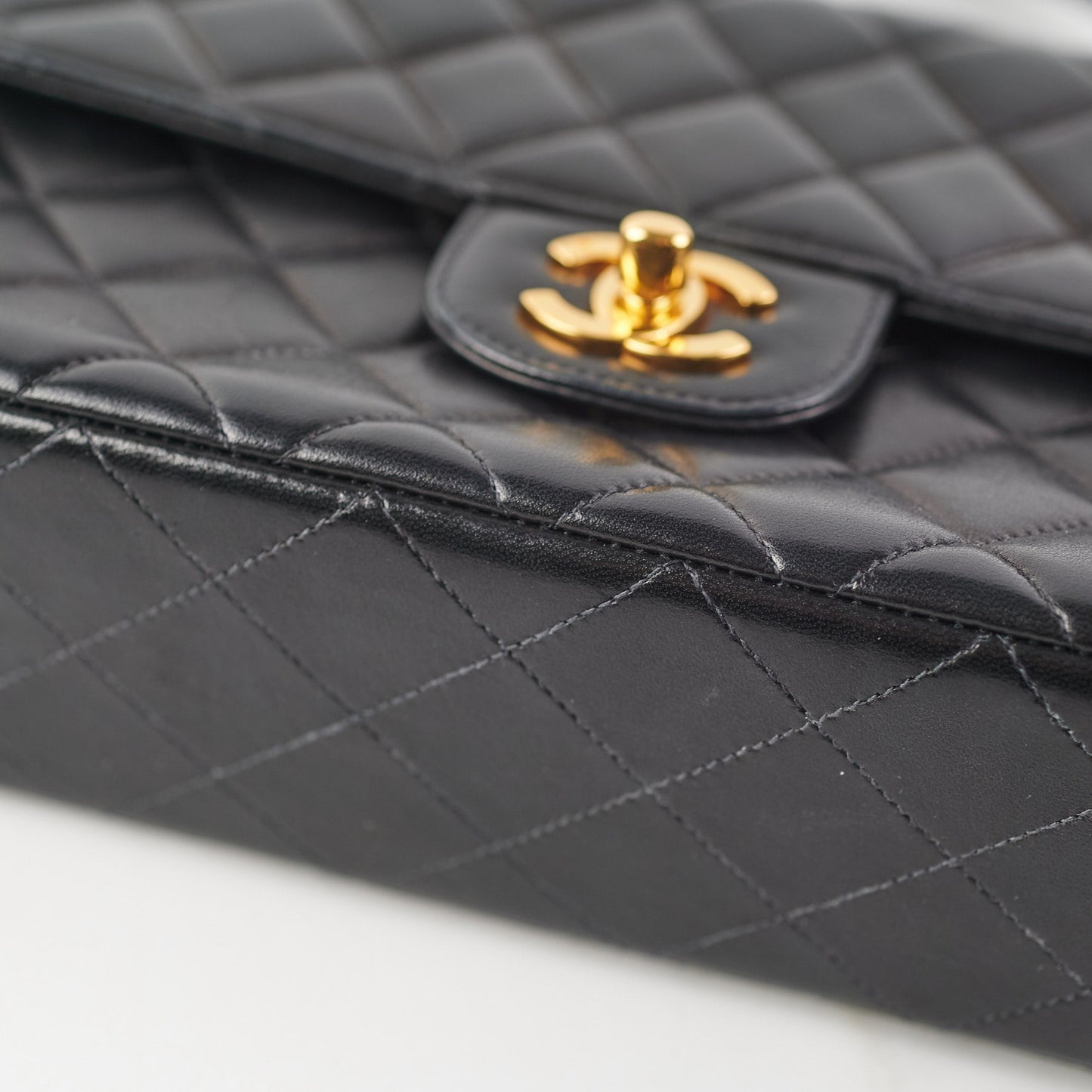 Chanel  Top Handle Bag Lambskin Black