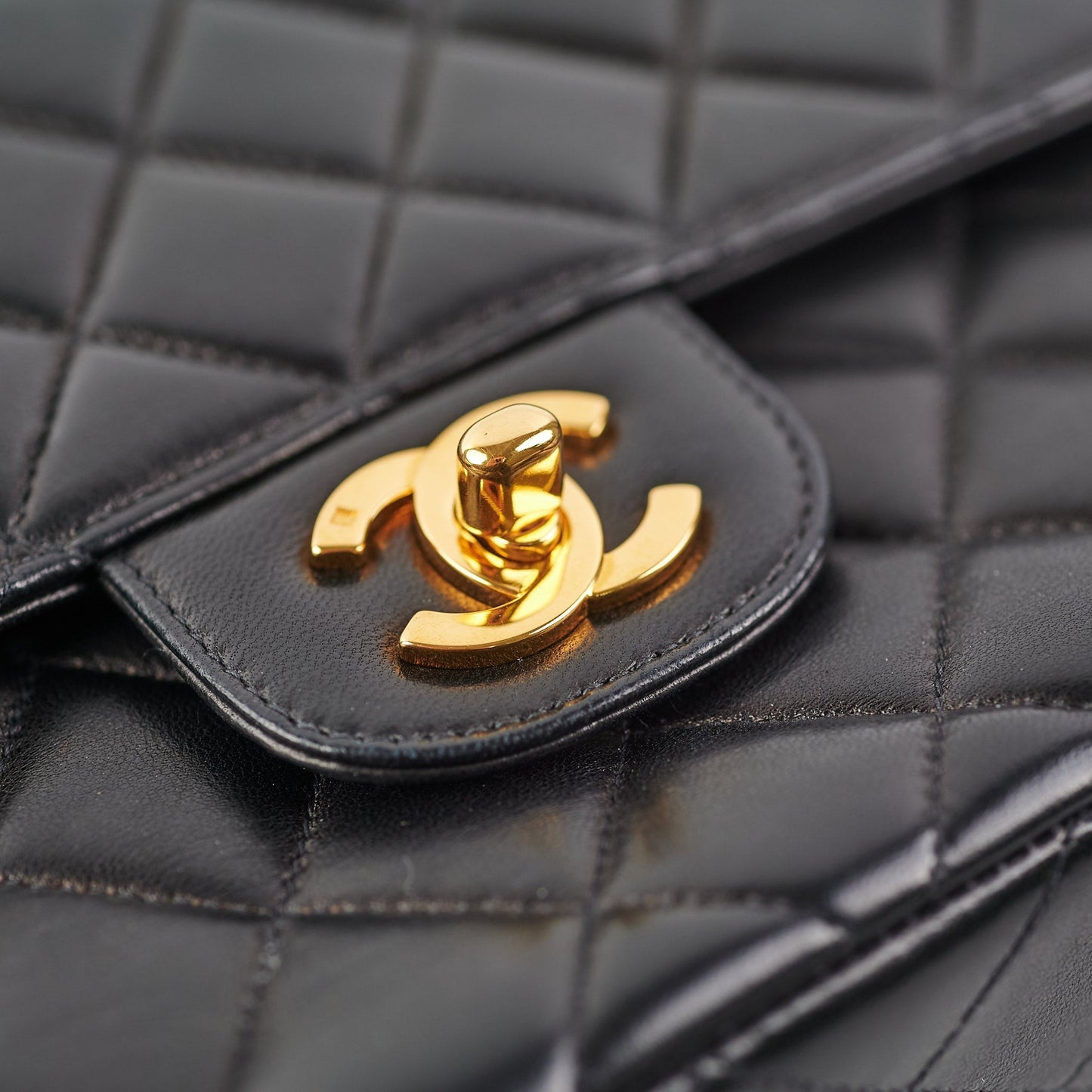 Chanel  Top Handle Bag Lambskin Black