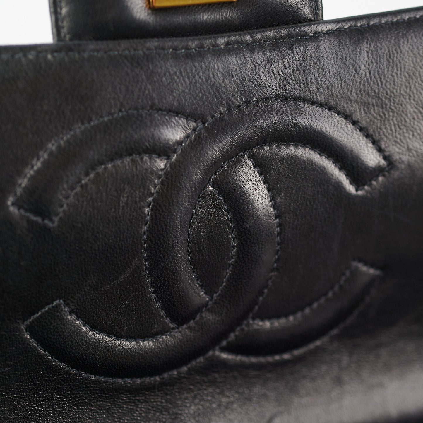Chanel  Top Handle Bag Lambskin Black