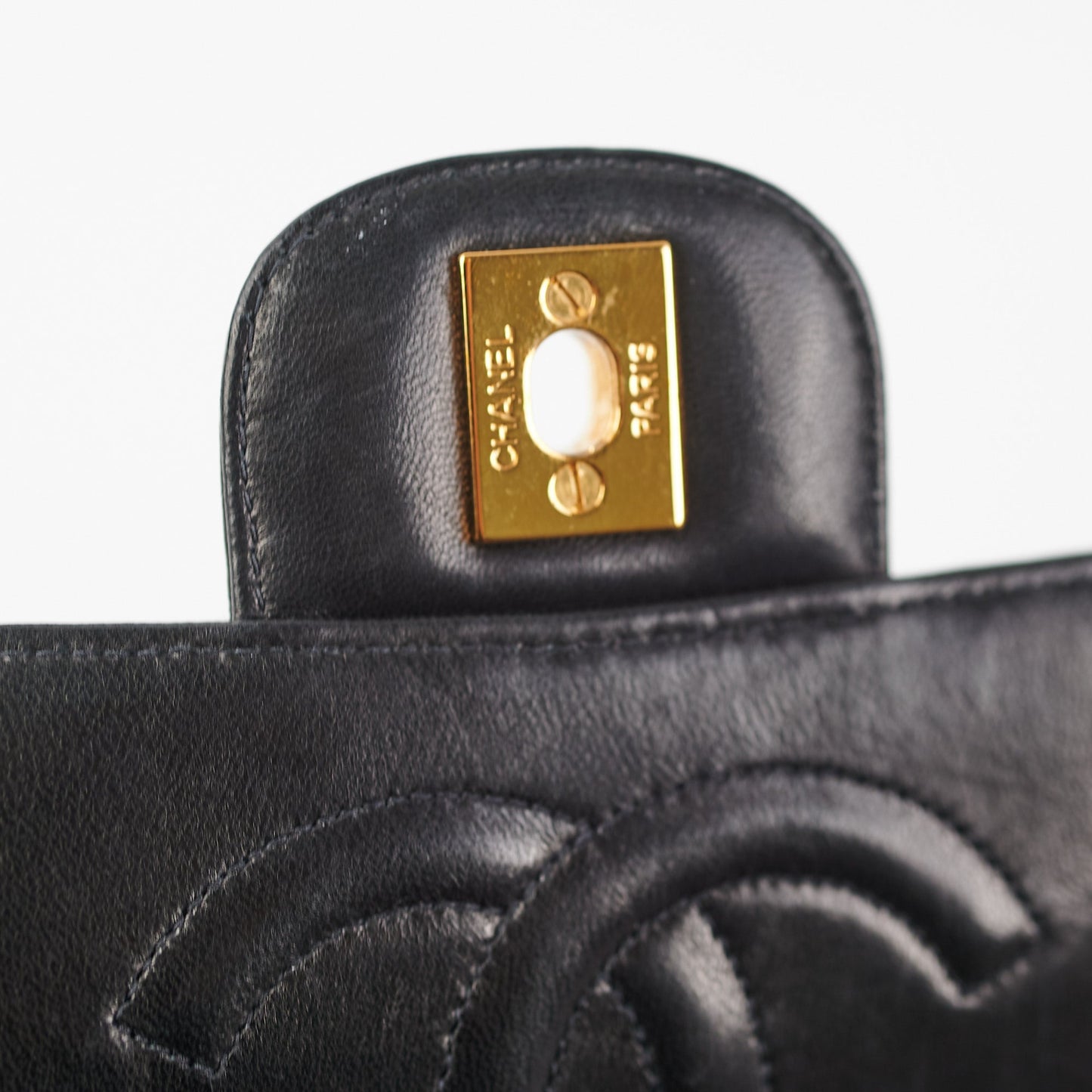 Chanel  Top Handle Bag Lambskin Black