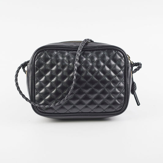 Gucci Trapuntata Black Quilted Shoulder Camera Bag