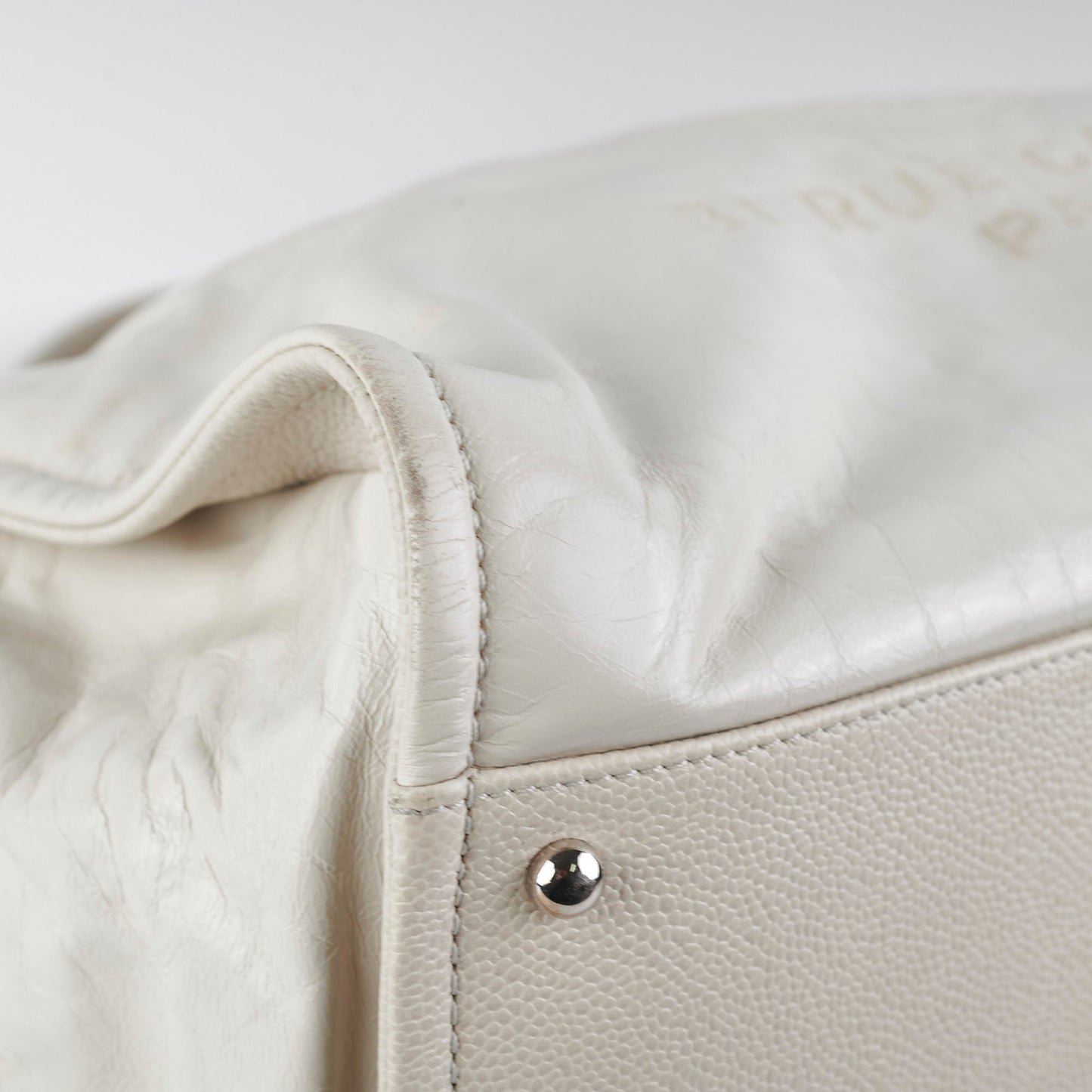 Chanel Calfskin Deauville White Tote