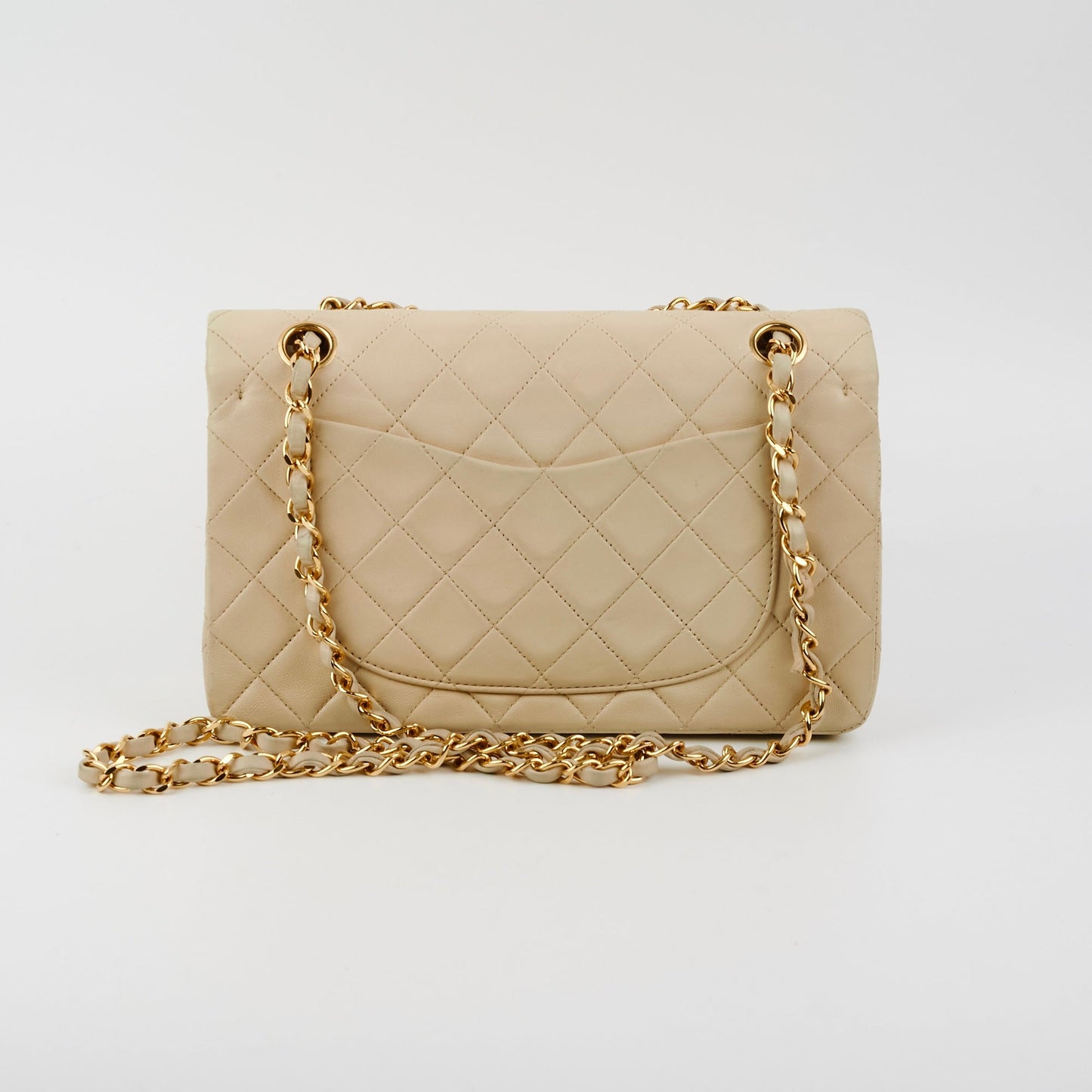 Chanel Small  Double Flap Lambskin Beige