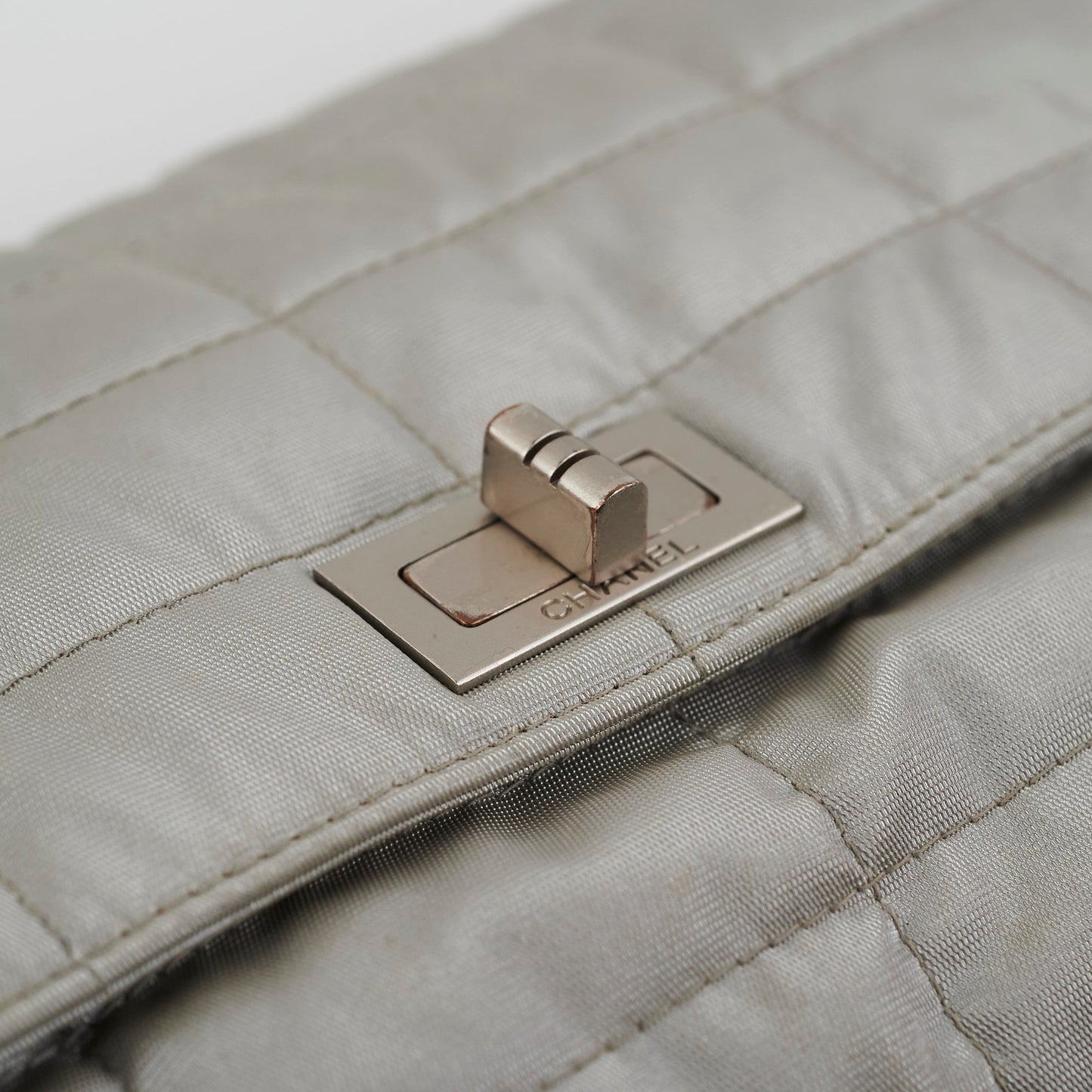 Chanel Fabric Quilted Reissue Flap Sliver Bag