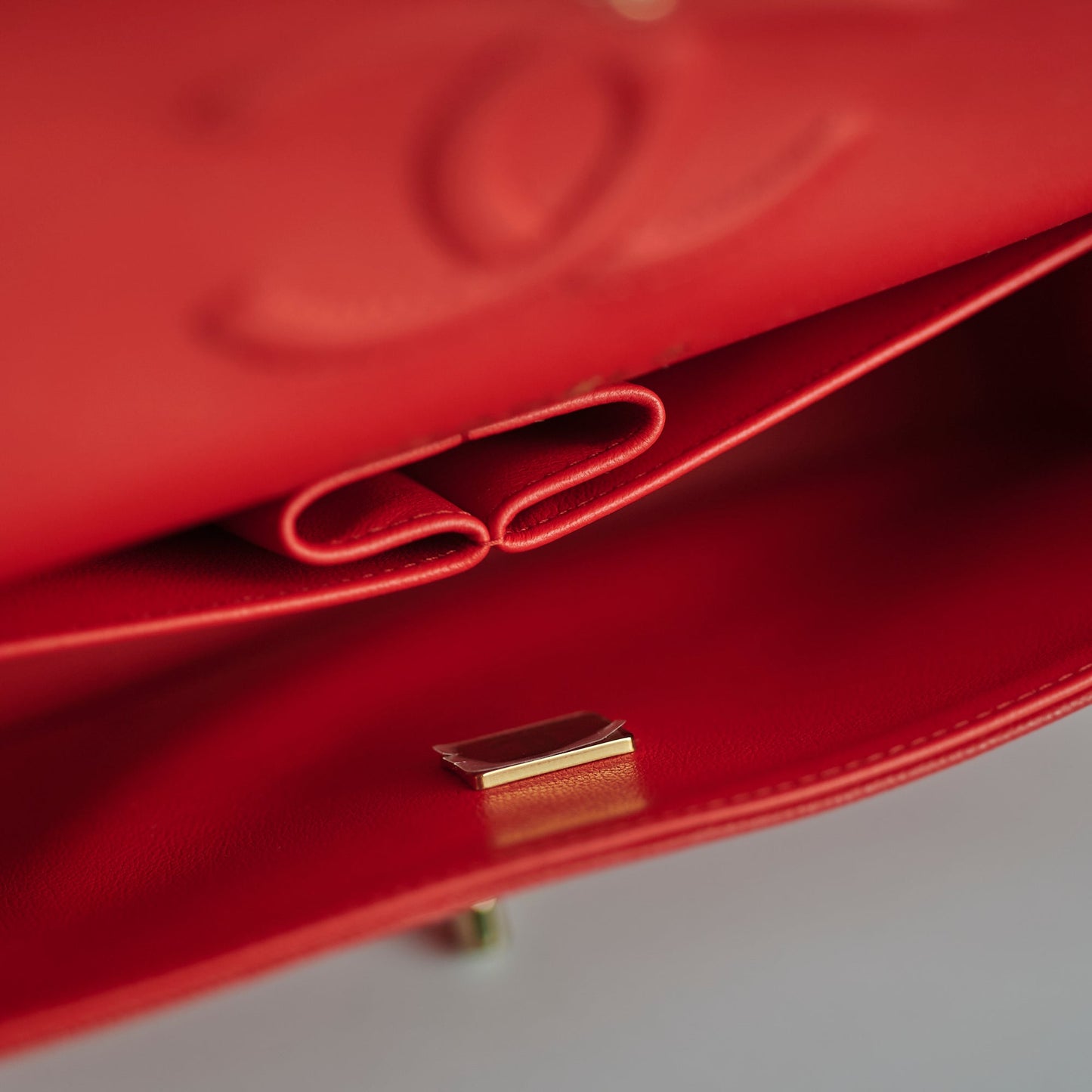 Chanel Caviar Medium/Large Double Classic Flap Red Microchip