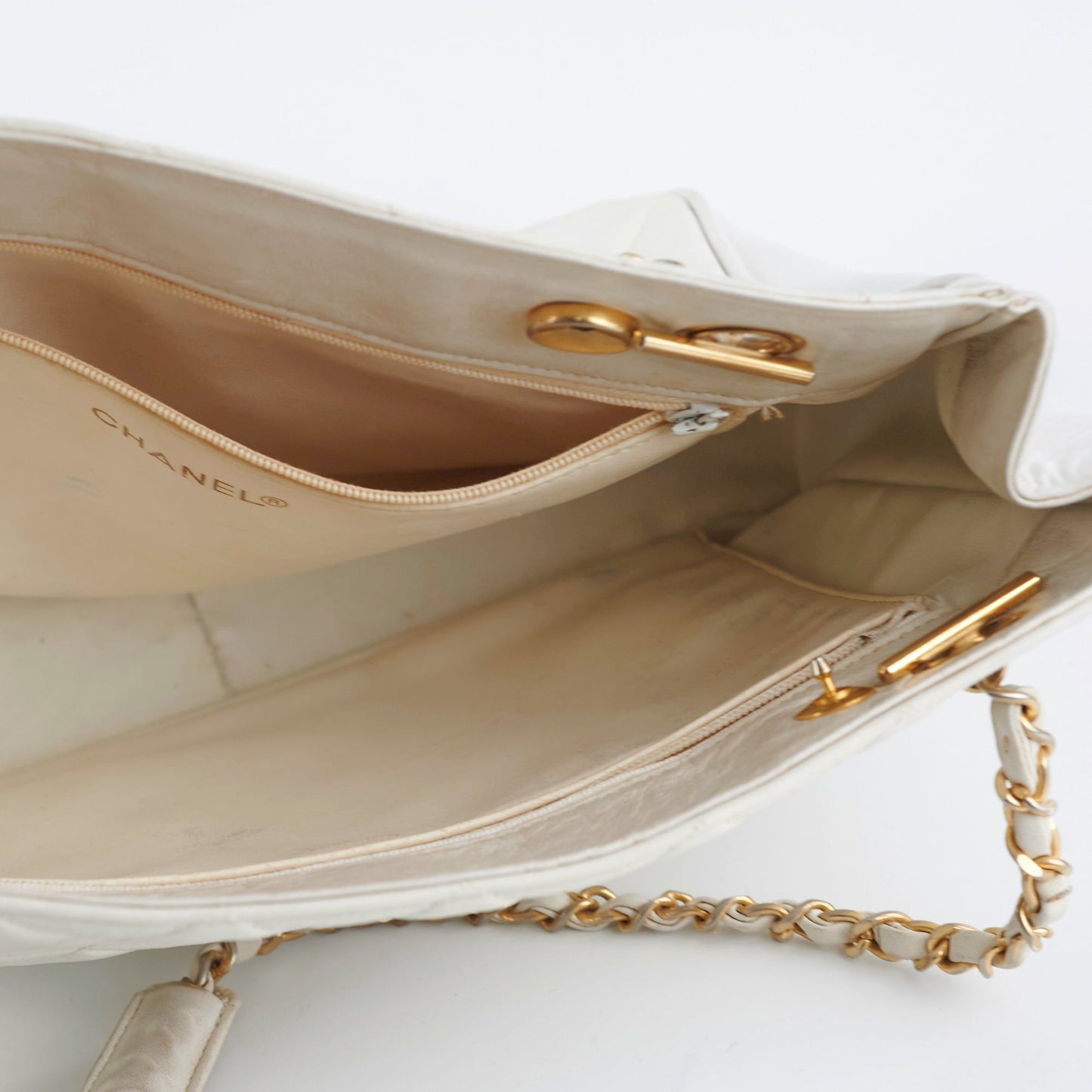 Chanel  White Tote Bag