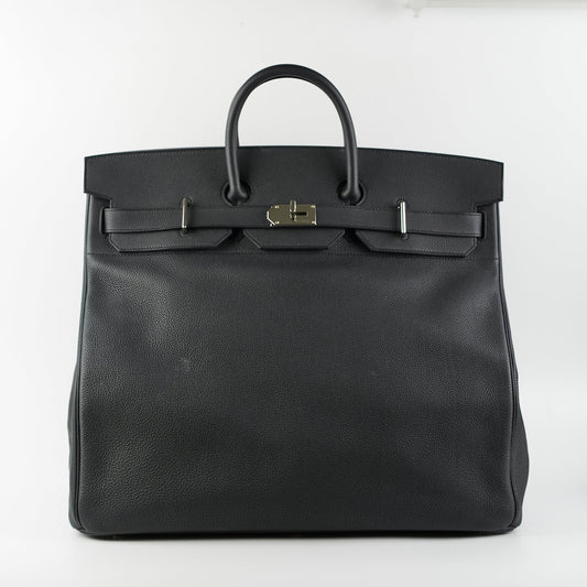 Hermes Haut A Courroies 50 Birkin Noir Black Togo