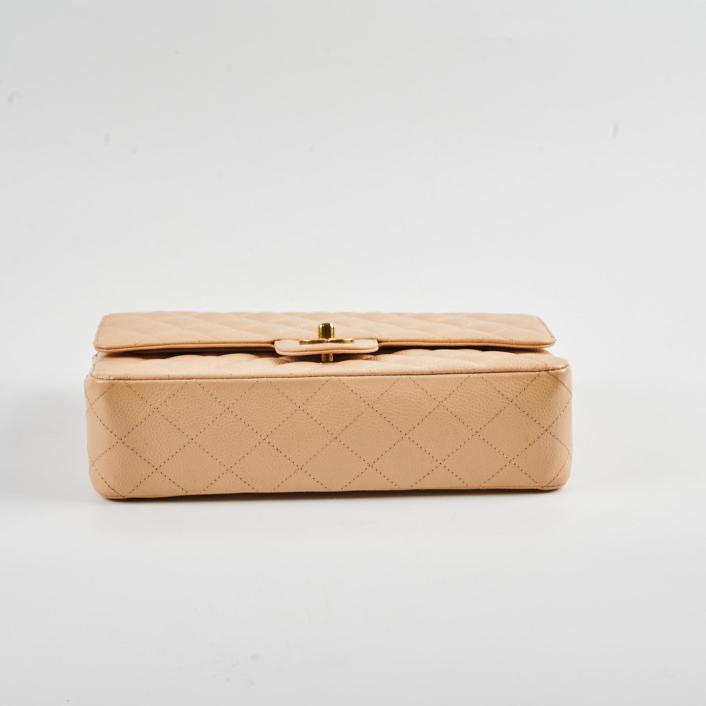 Chanel Classic Caviar M/L Beige Claire