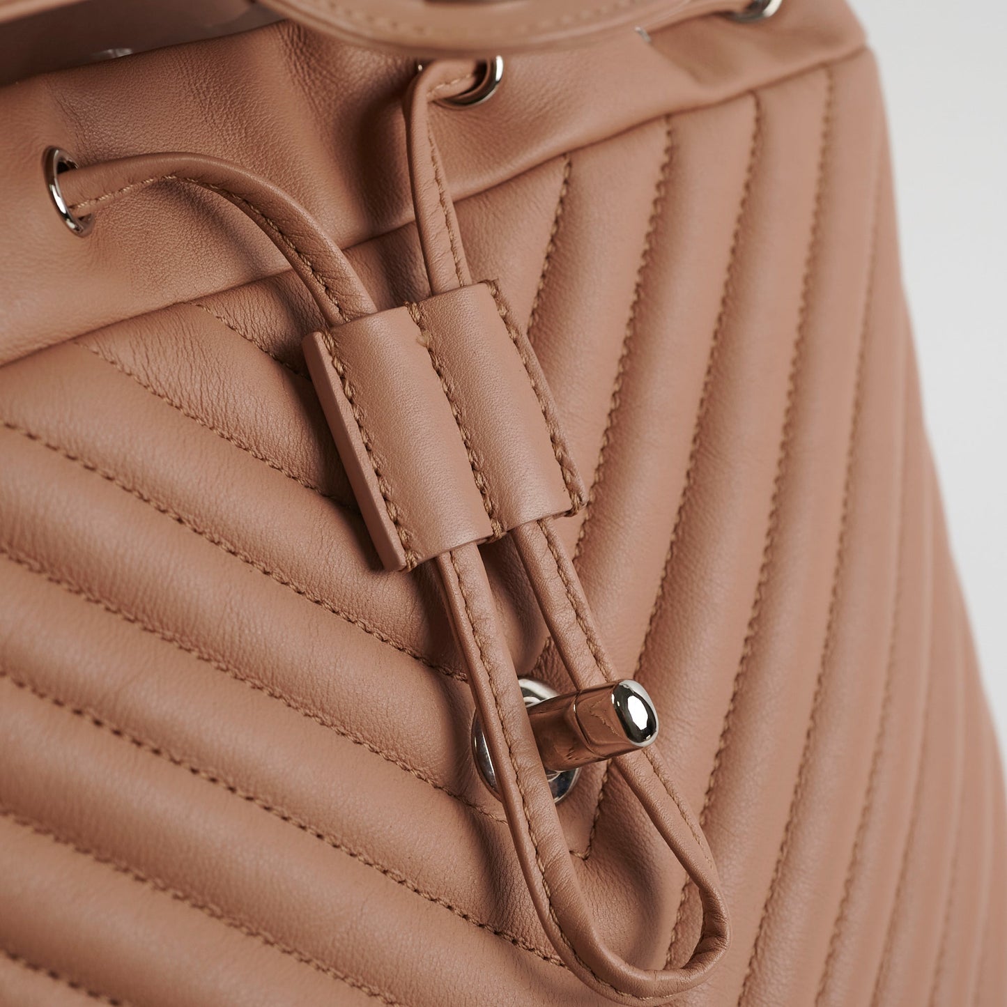 Chanel Calfskin Chevron Small Urban Spirit Backpack Nude
