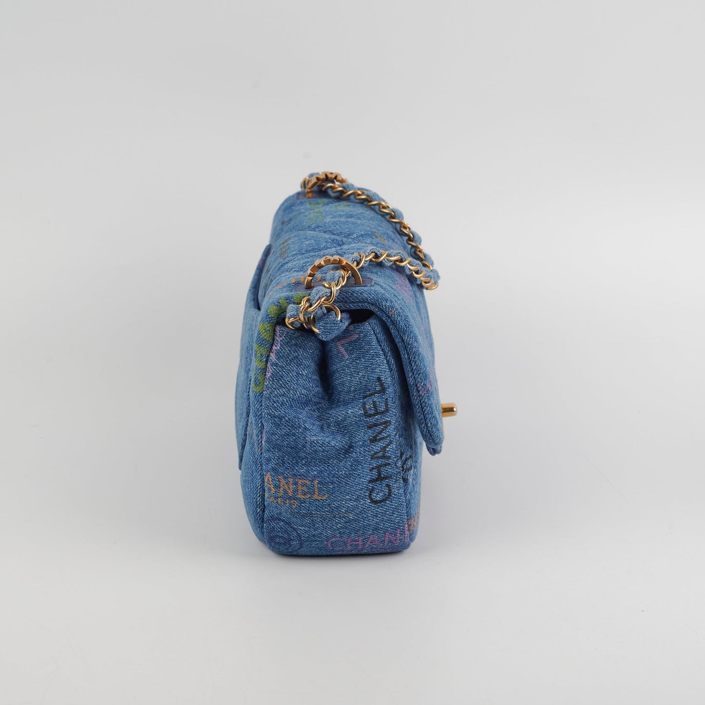 Chanel 22p Mini Rectangle Denim Flap