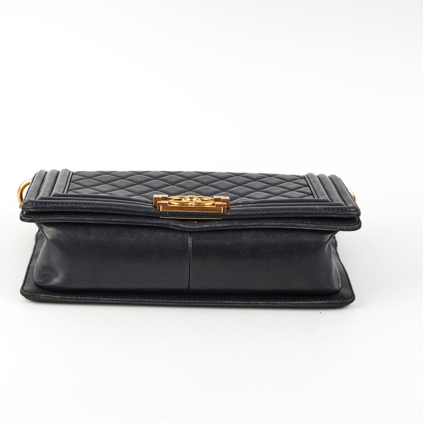 Chanel Old Medium Boy Navy Blue