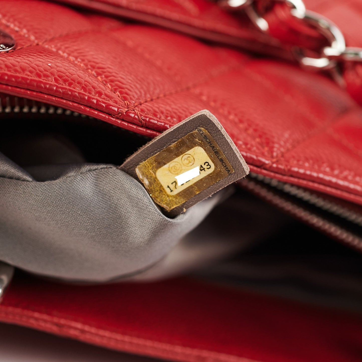 Chanel GST Caviar Red