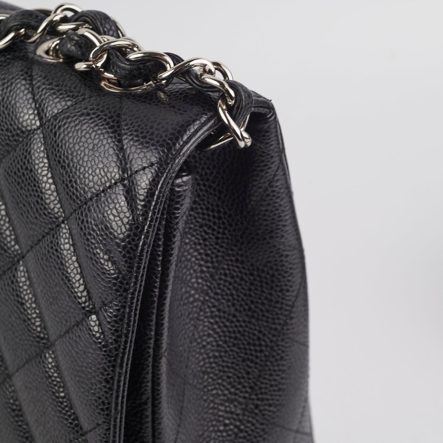 Chanel Single Flap Jumbo Caviar Black