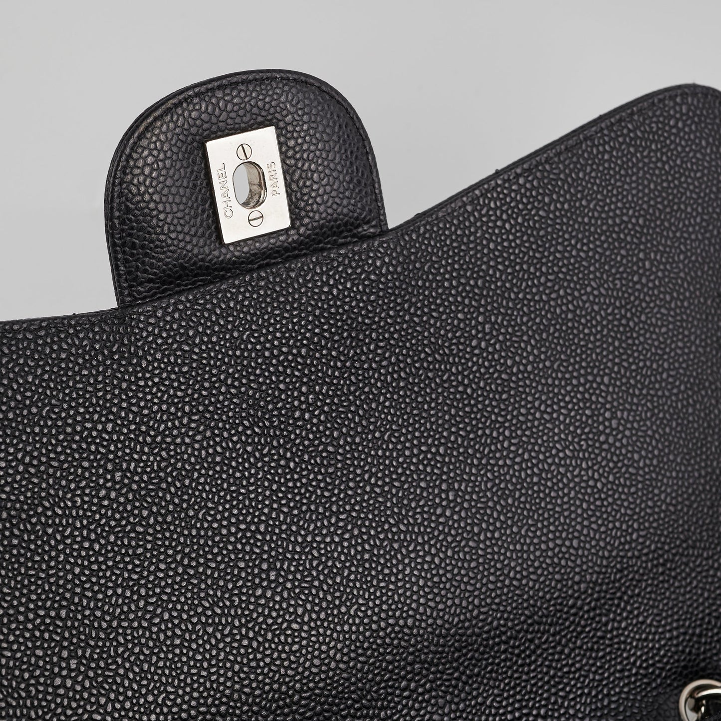 Chanel Single Flap Jumbo Caviar Black