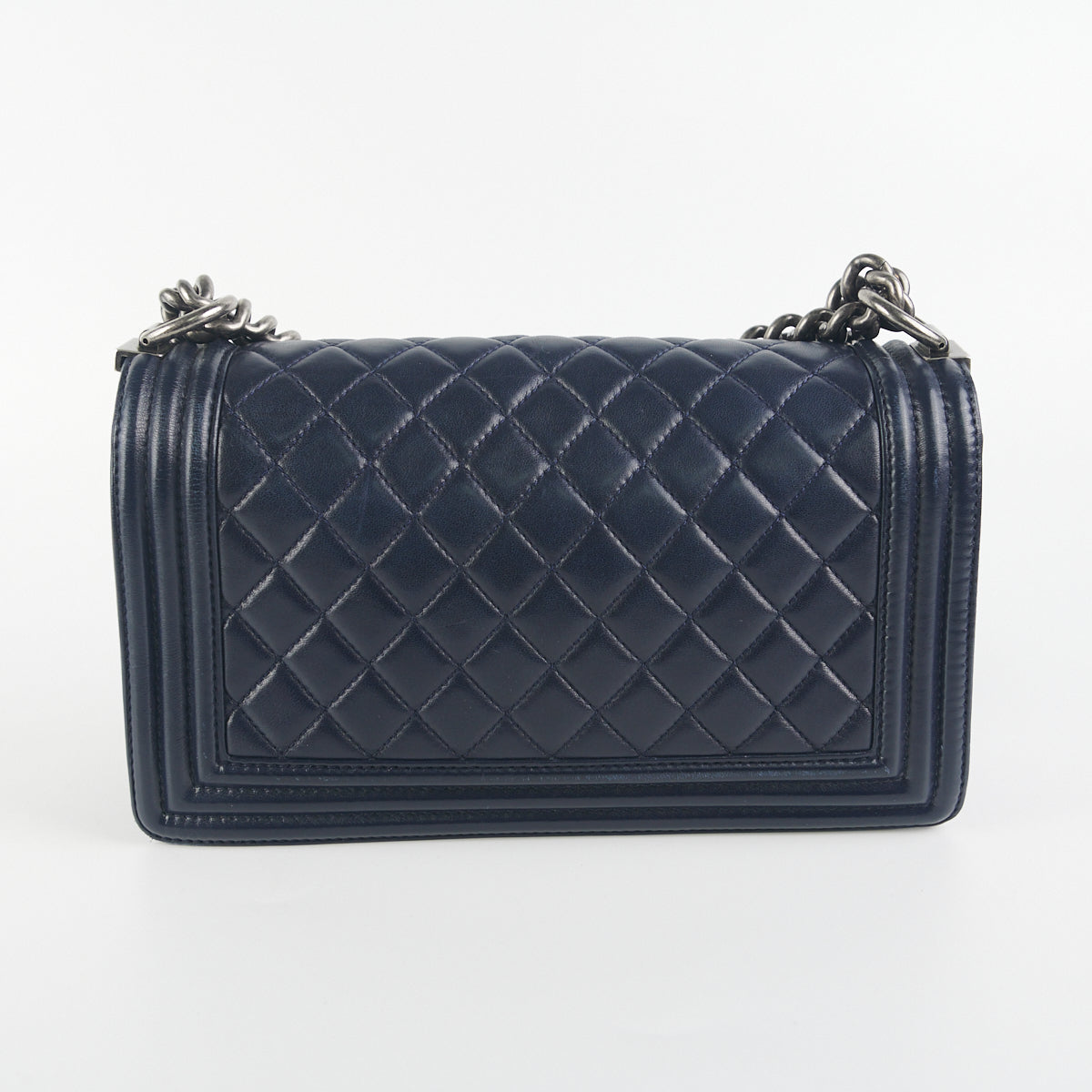 Chanel Boy Old Medium Lambskin Navy