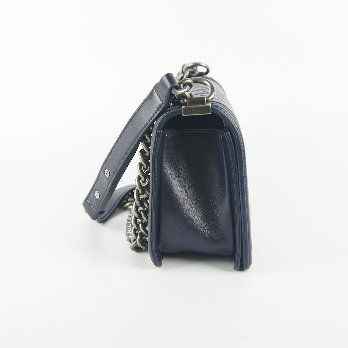Chanel Boy Old Medium Lambskin Navy