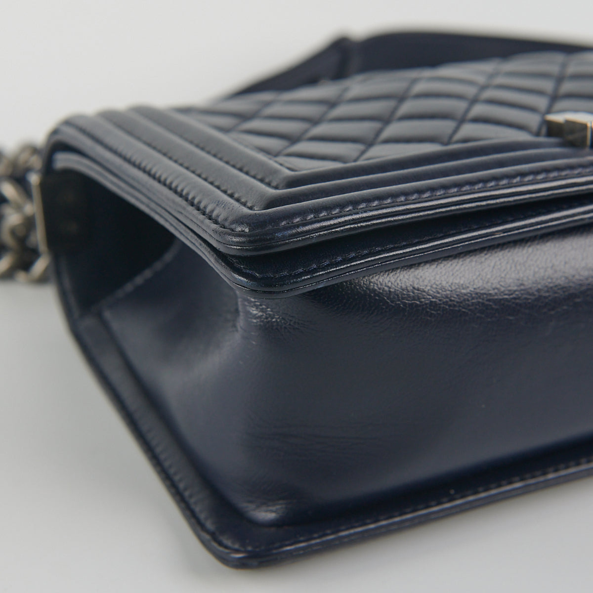 Chanel Boy Old Medium Lambskin Navy