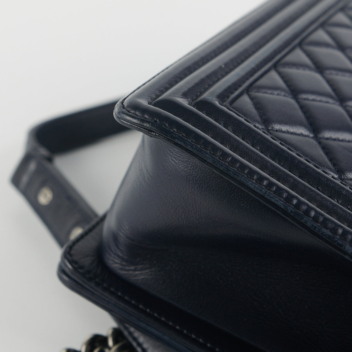 Chanel Boy Old Medium Lambskin Navy