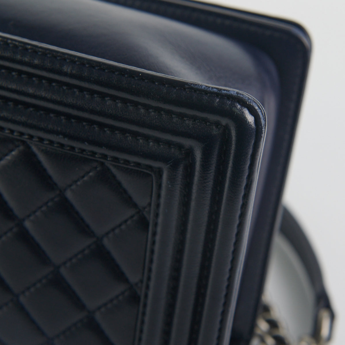 Chanel Boy Old Medium Lambskin Navy