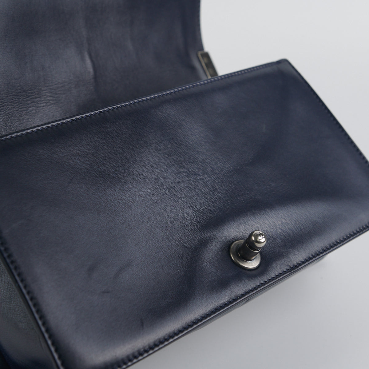 Chanel Boy Old Medium Lambskin Navy