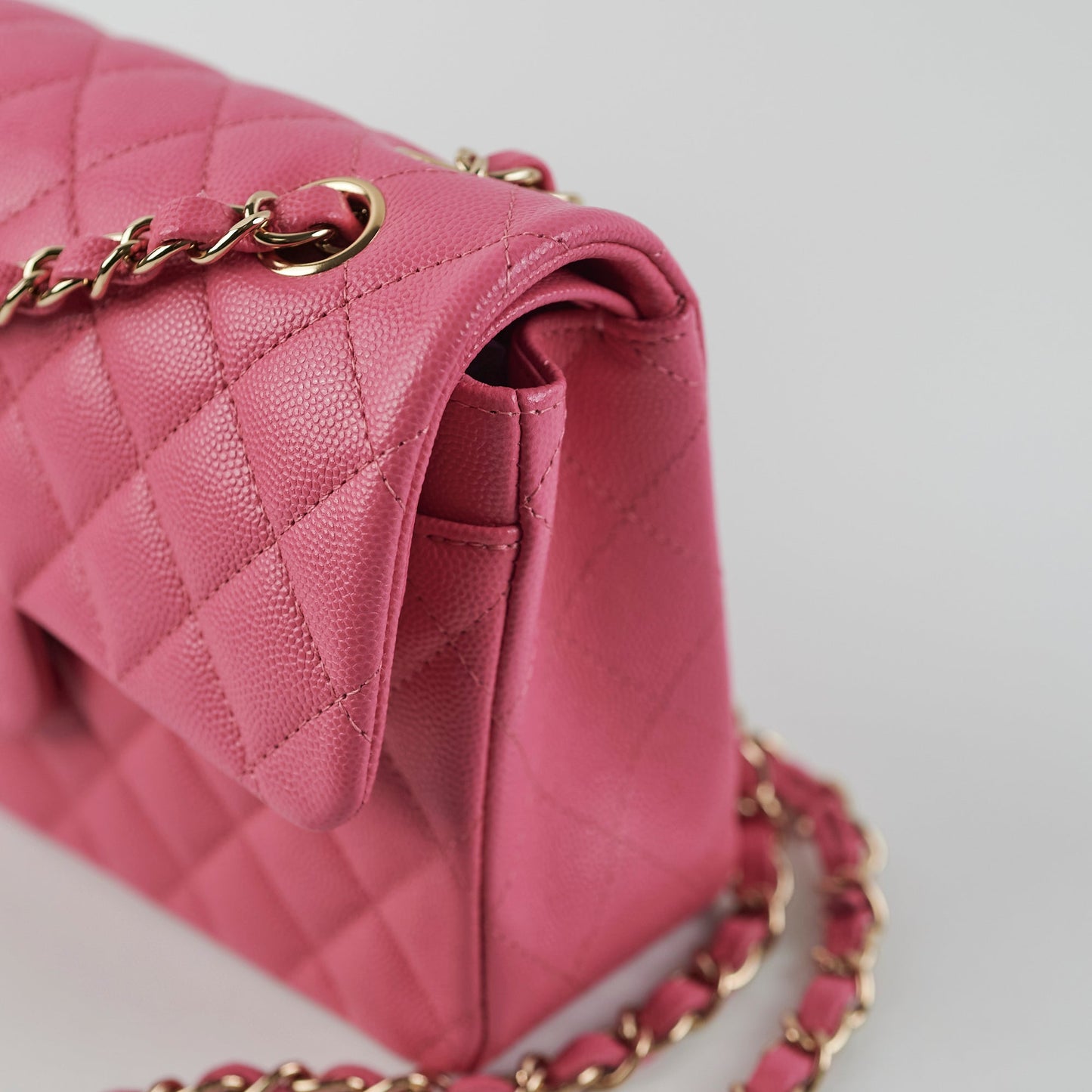 Chanel Quilted Caviar Classic Flap Small Pink
