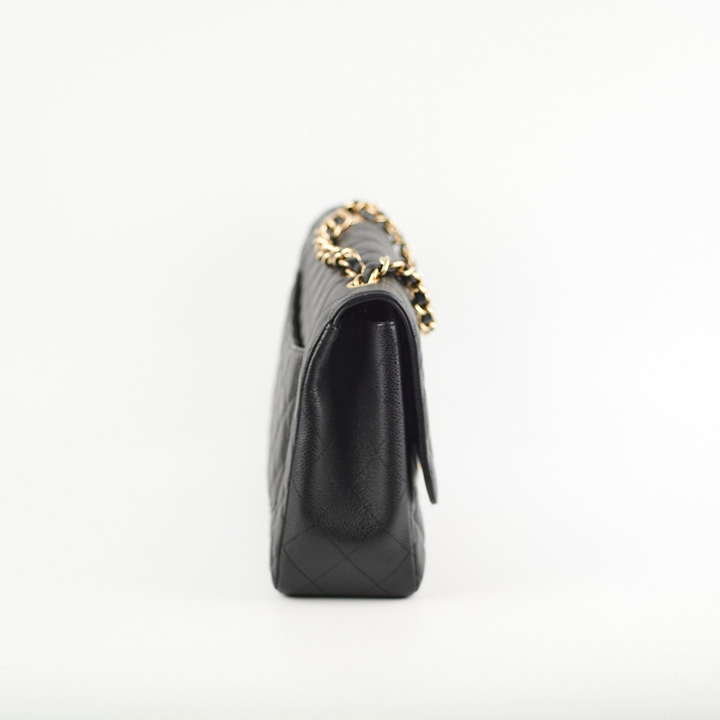 Chanel Classic Jumbo Caviar Black Single Flap