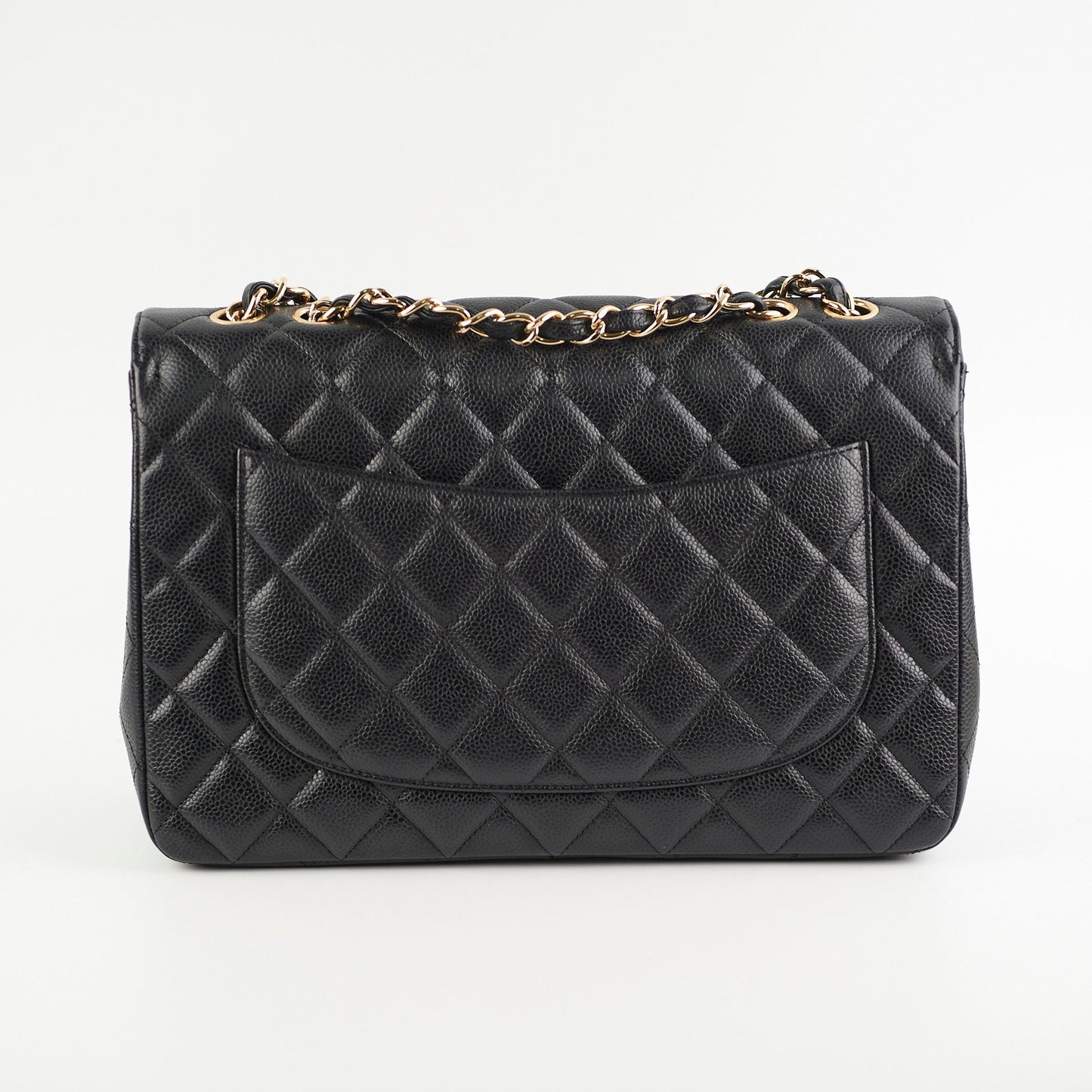 Chanel Classic Jumbo Caviar Black Single Flap