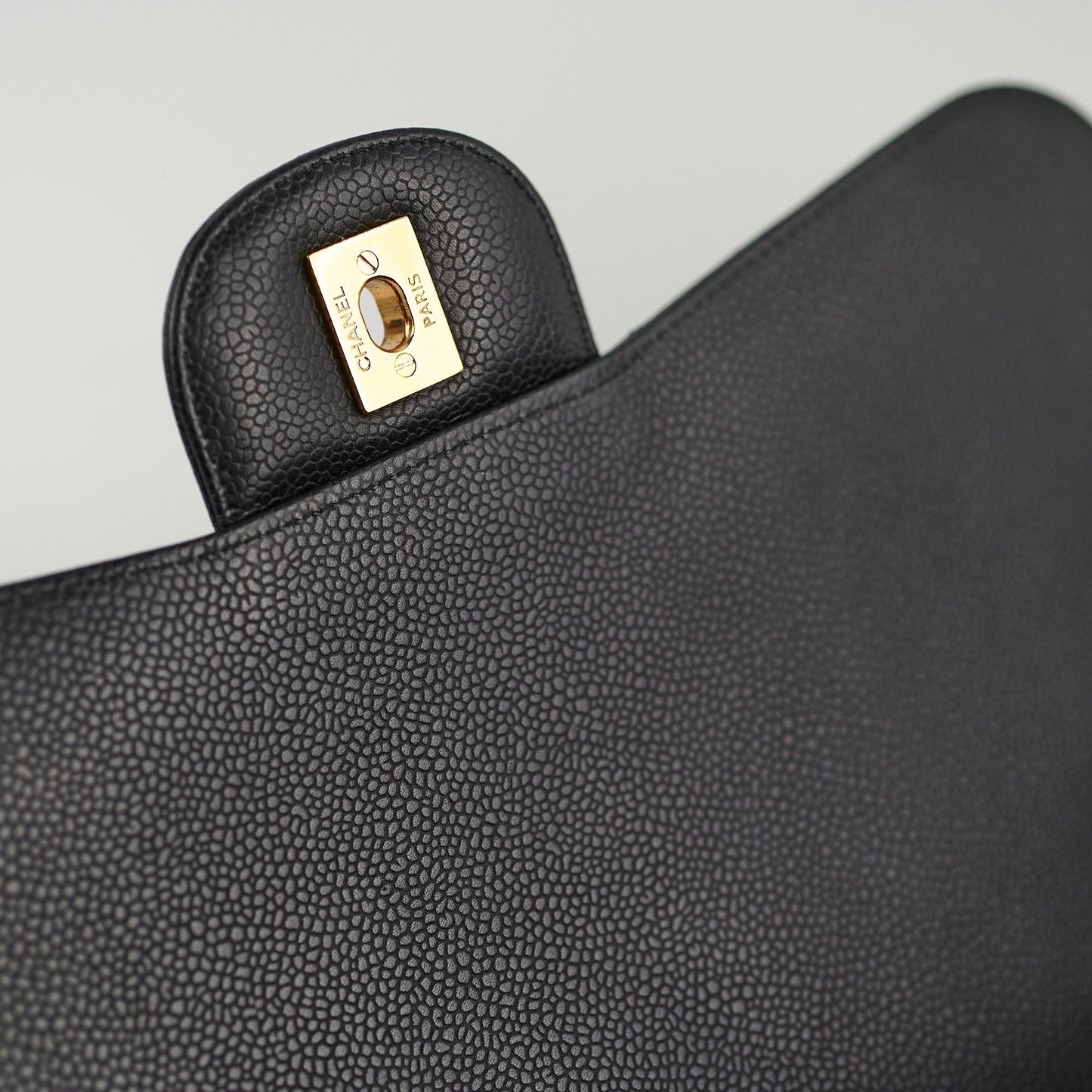 Chanel Classic Jumbo Caviar Black Single Flap