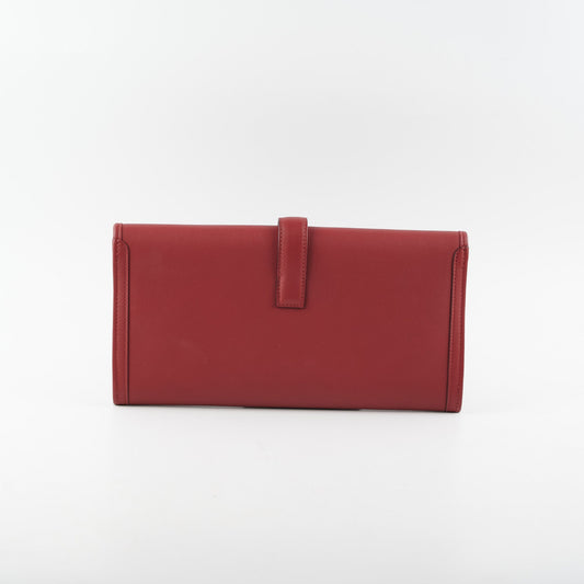 Hermes Jige Elan 29 Veau Swift Clutch Rouge Stamp X