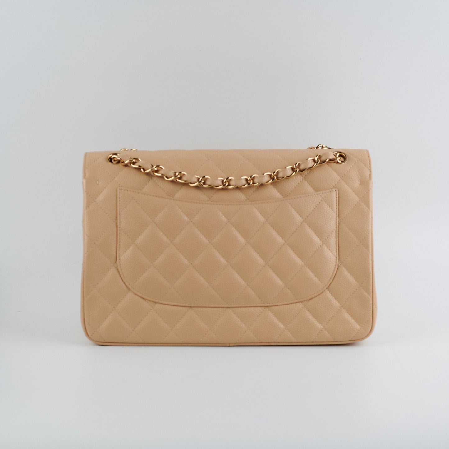 Chanel Classic Flap Jumbo Caviar Beige