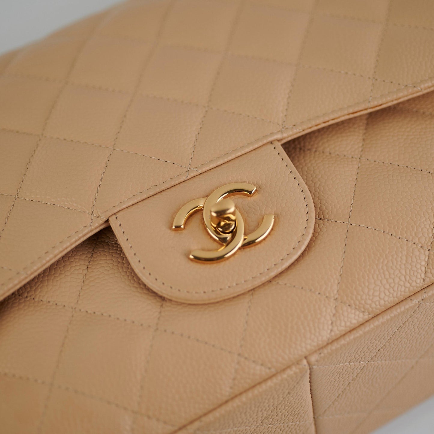 Chanel Classic Flap Jumbo Caviar Beige