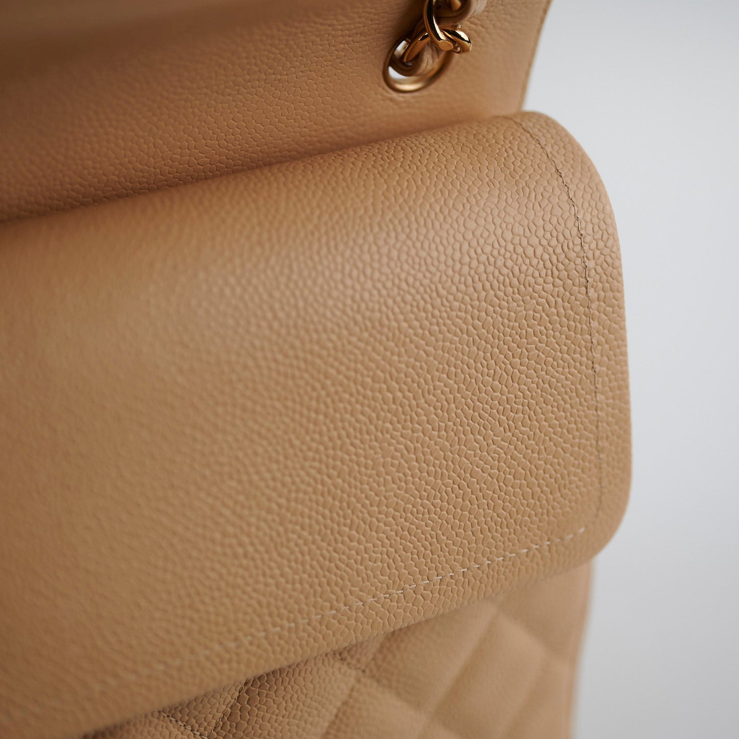 Chanel Classic Flap Jumbo Caviar Beige